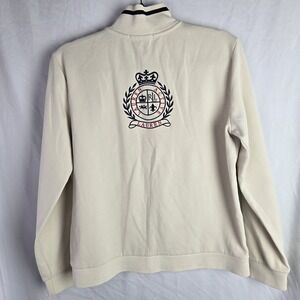 Ralph Lauren Active Jacket Womens Large Crest Embroidered Tennis Club Athleisure